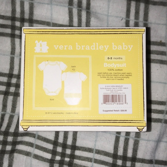 NWT NIB Vera Bradley Tutti Frutti Ruffle Bodysuit - Picture 4 of 6